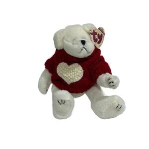 VTG Ty Beanie Baby/Attic Treasure Plush "Nicholas Bear" Bear with Sweater 1993